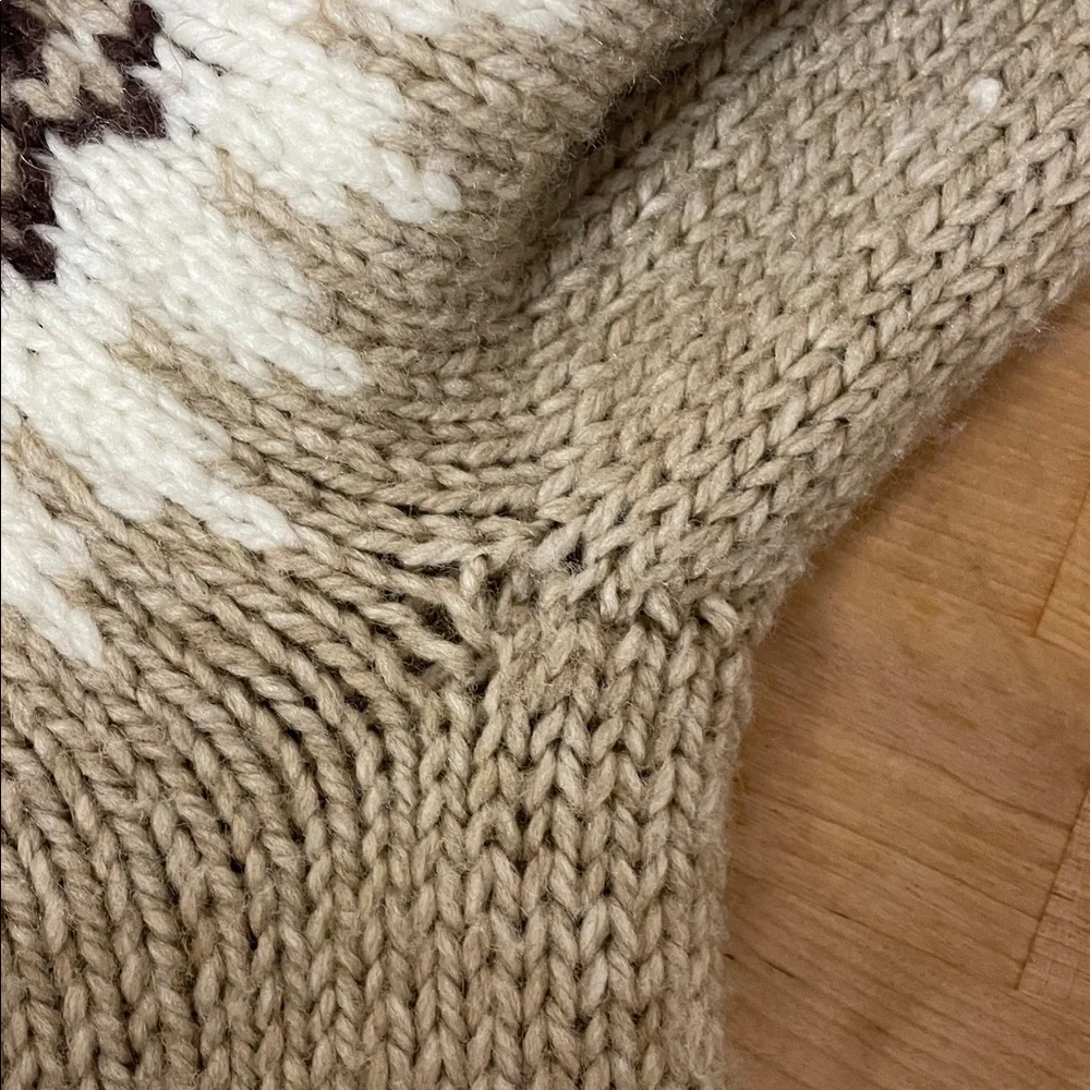 Handmade wool knit fair isle unisex sweater men’s size medium women’s large - Picture 15 of 15